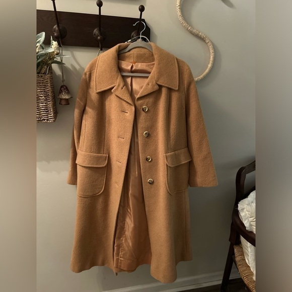 100% Vintage Camel Hair Coat - Picture 1 of 4